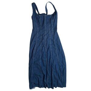 Reformation Jeans Women's Midi Dress Square Scoop Neckline Flared, 8